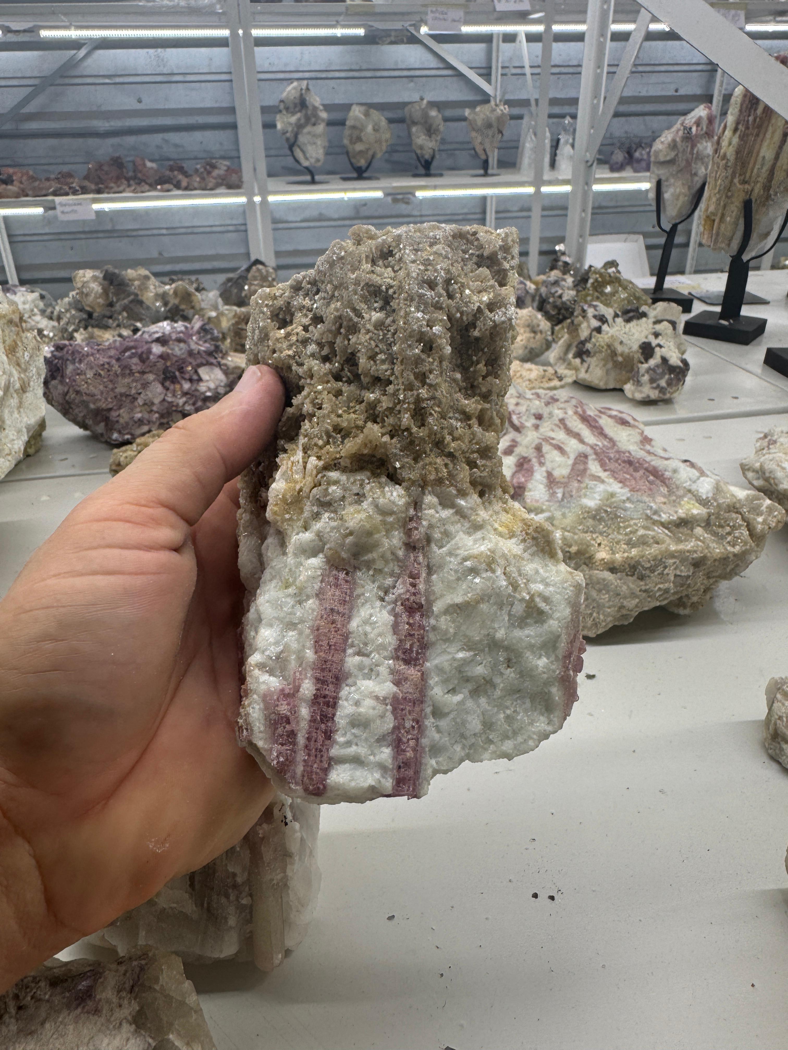 Pink Tourmaline in Albite with Morganite