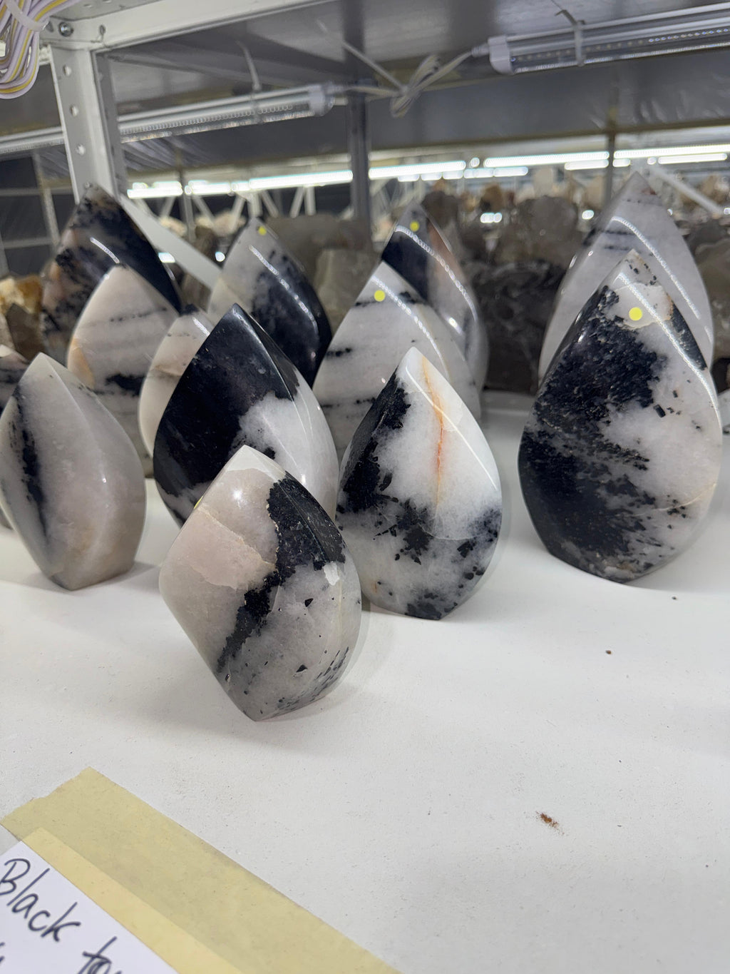 Black Tourmaline in Quartz Flame