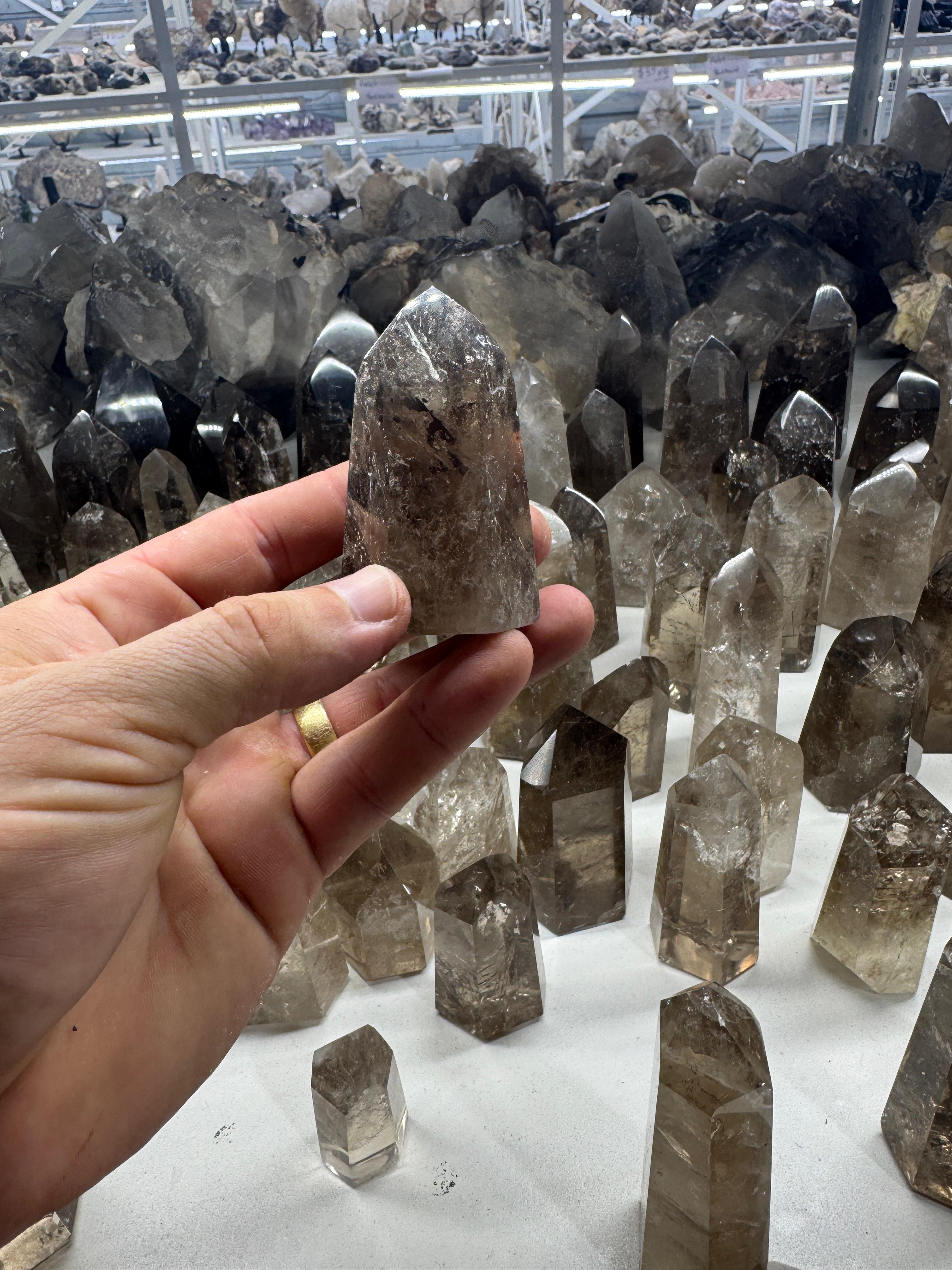 Smoky and Clear Quartz (Flames, Towers and Free forms )