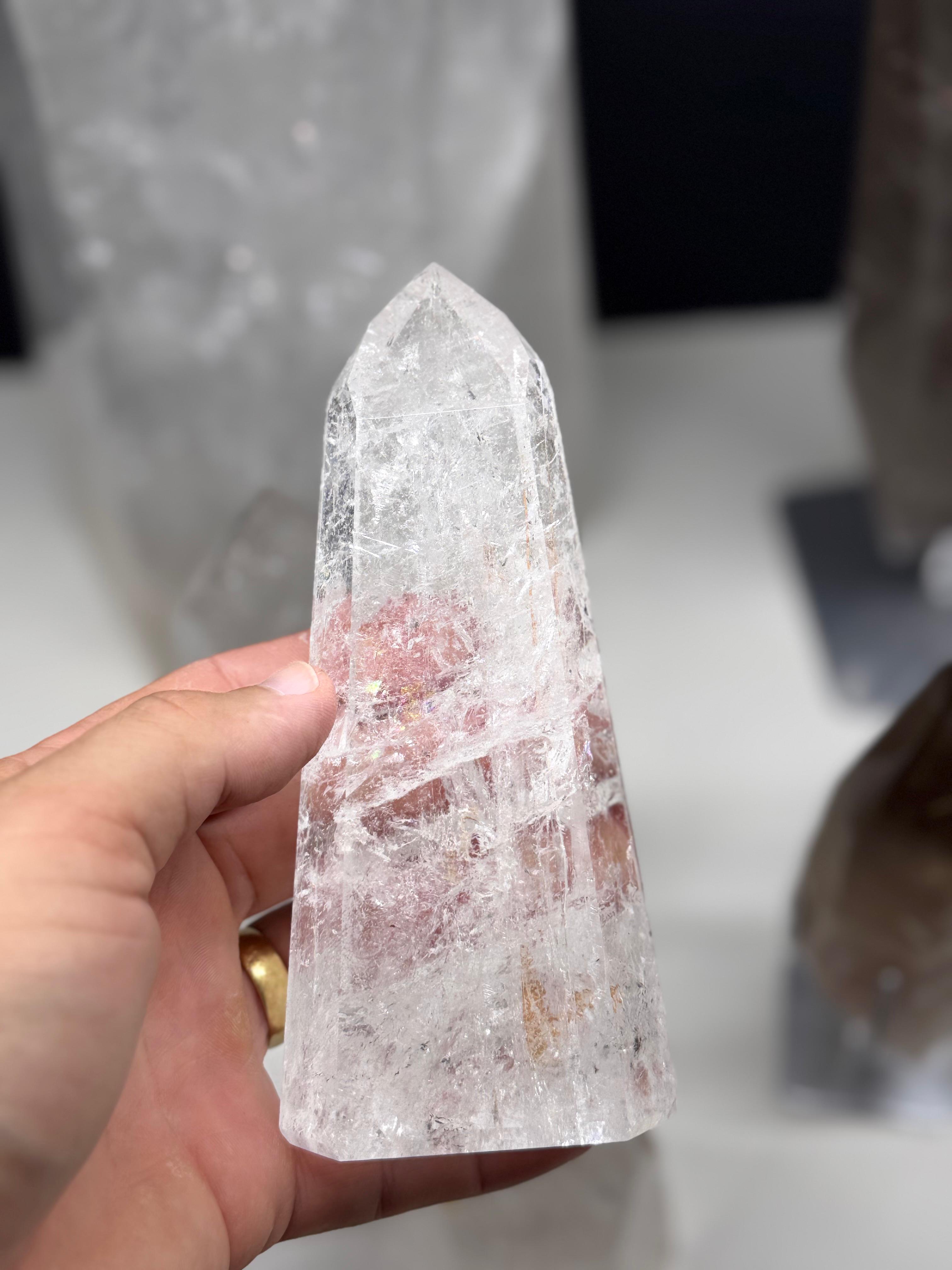 Lemurian towers and Polished Lemurian on Stand