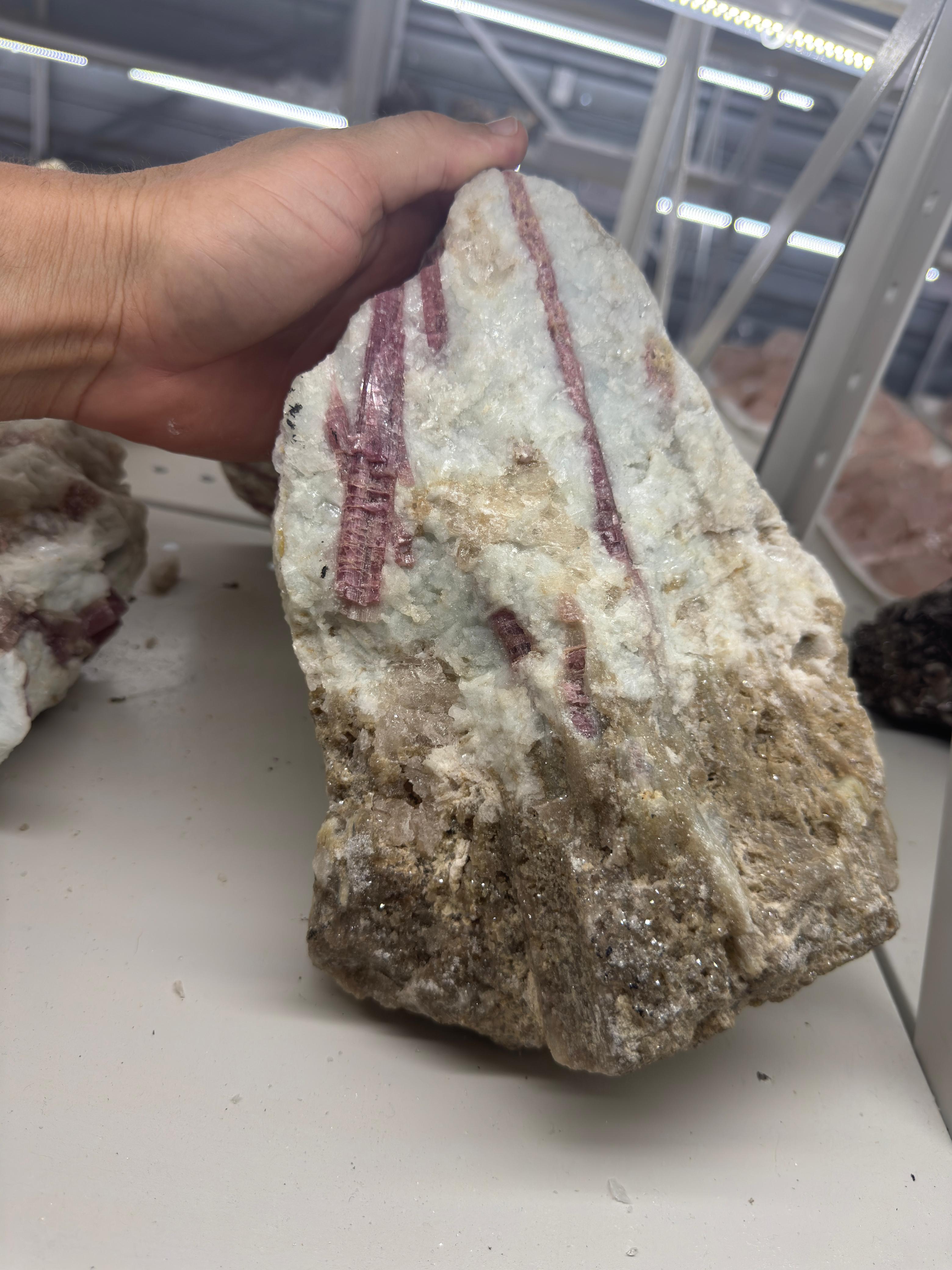 Pink Tourmaline in Albite with Morganite