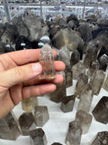 Smoky Quartz Tower with Rutile