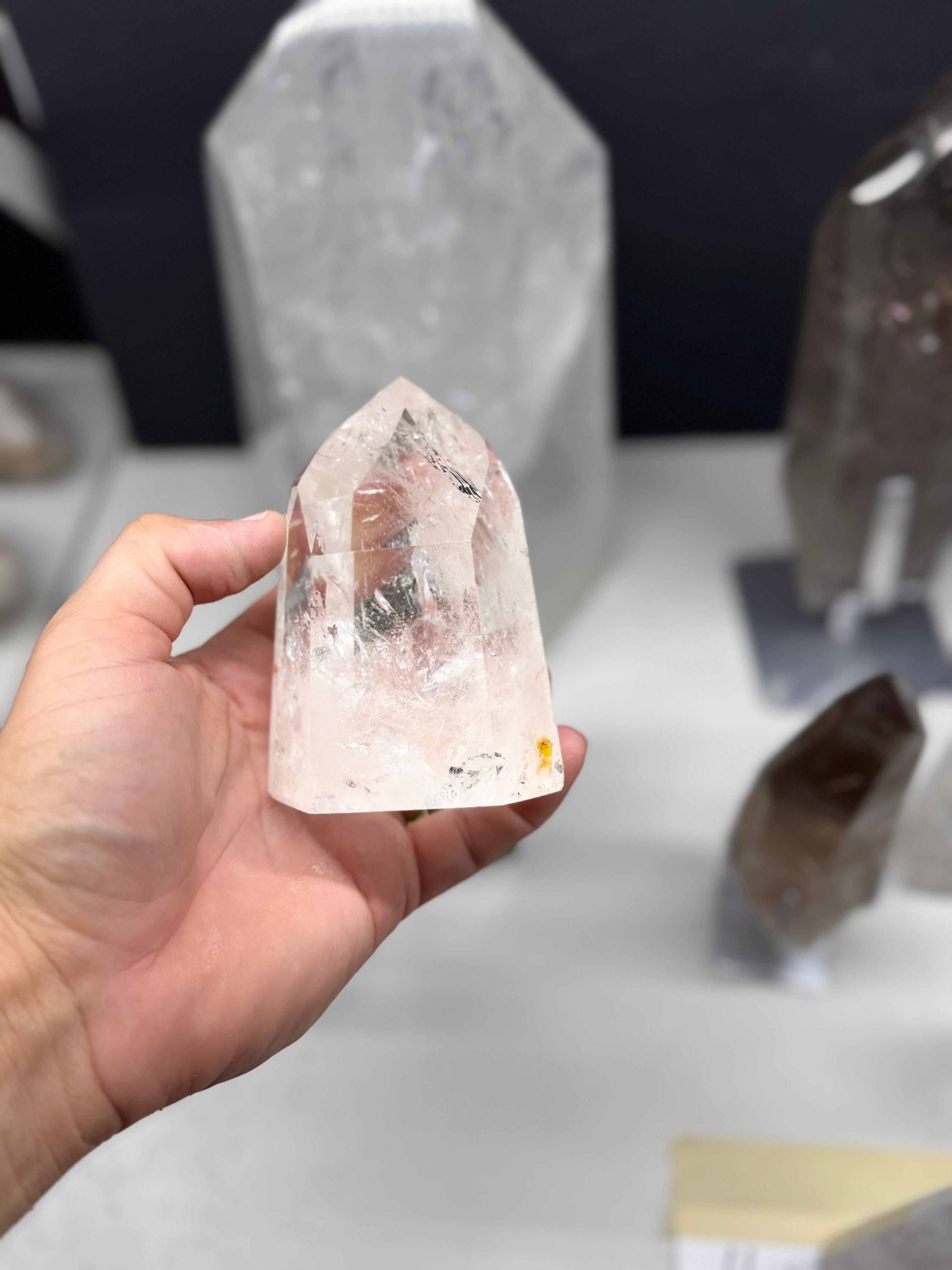 Lemurian towers and Polished Lemurian on Stand