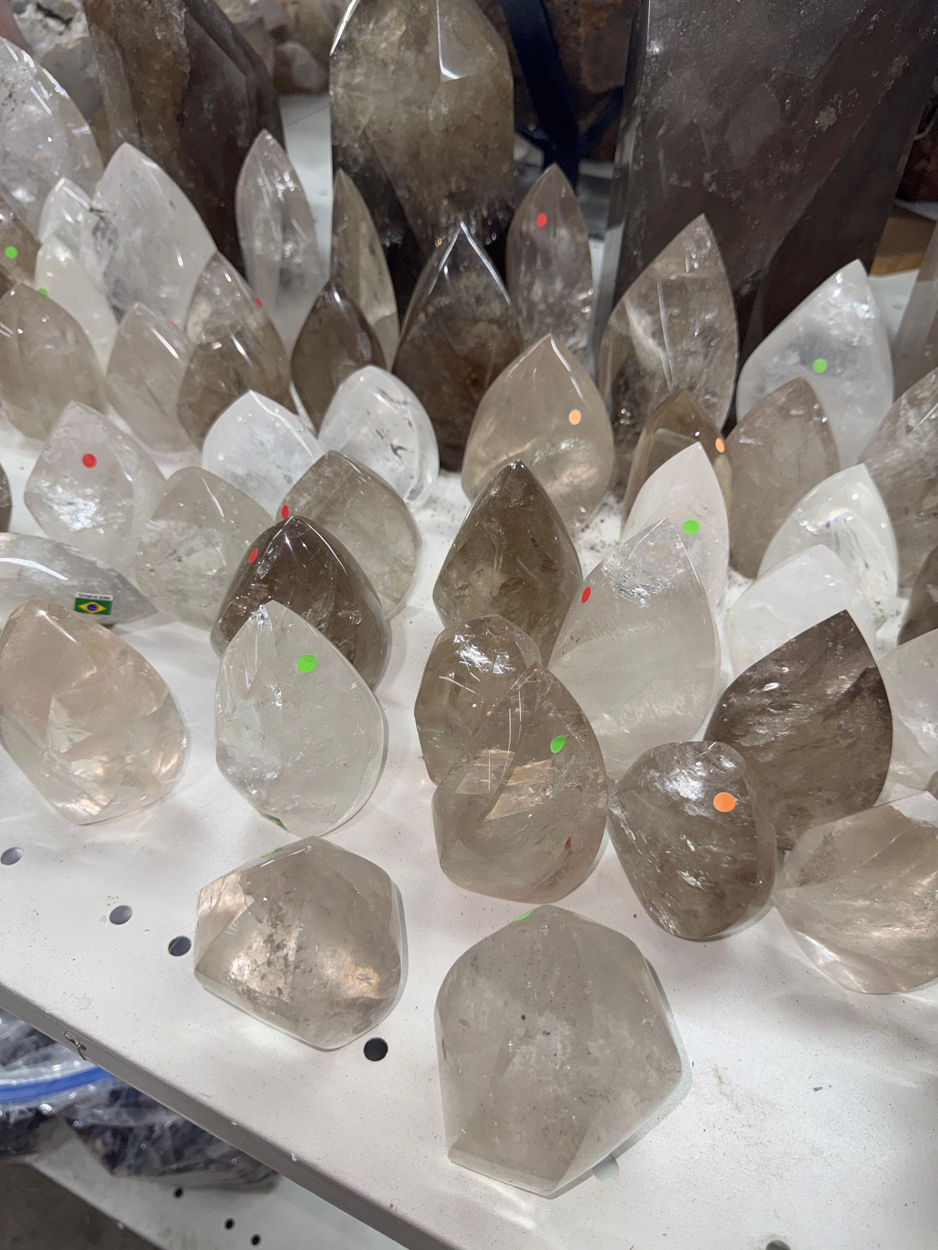 Smoky and Clear Quartz (Flames, Towers and Free forms )