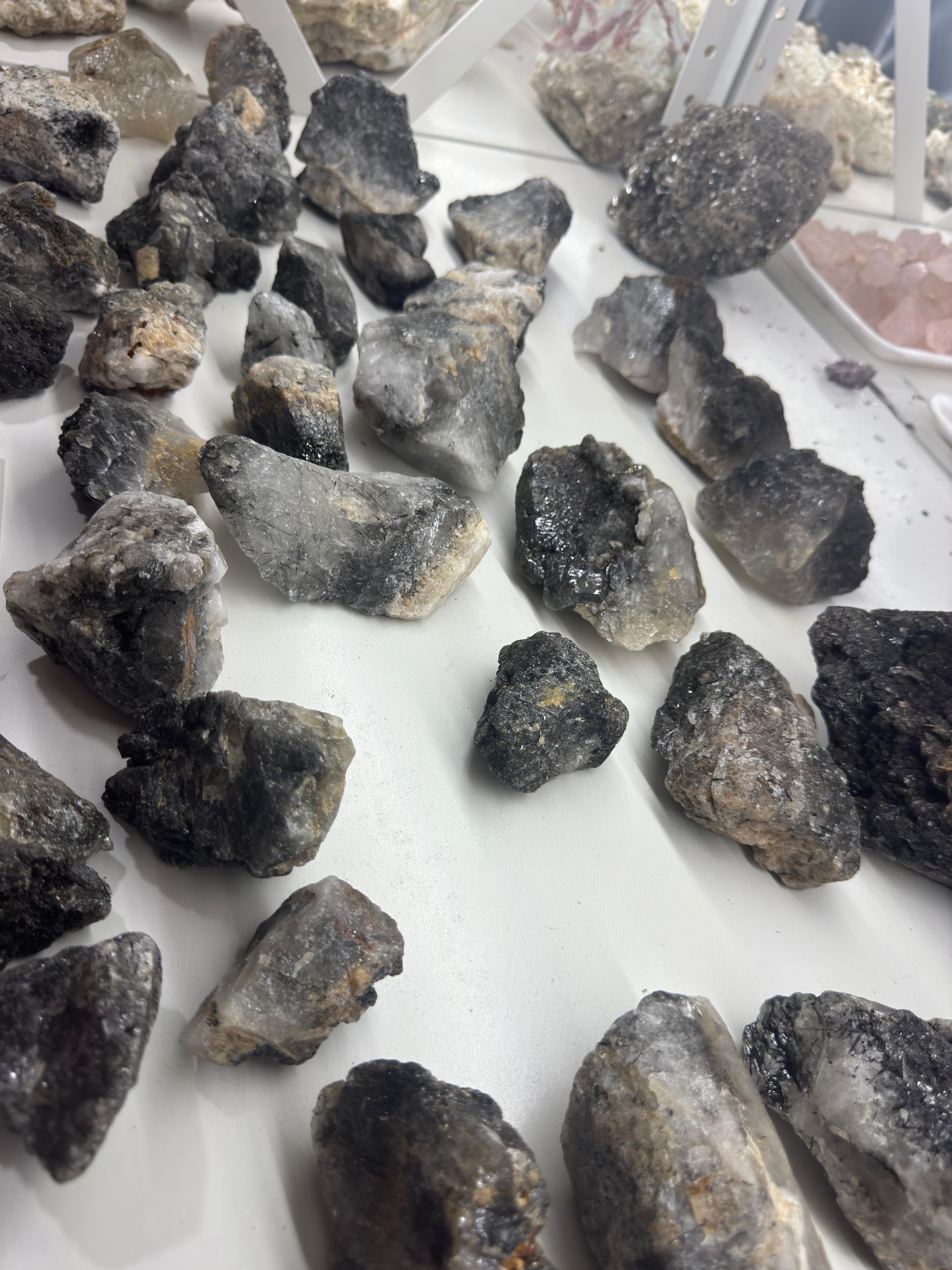 Black Tourmaline in Quartz