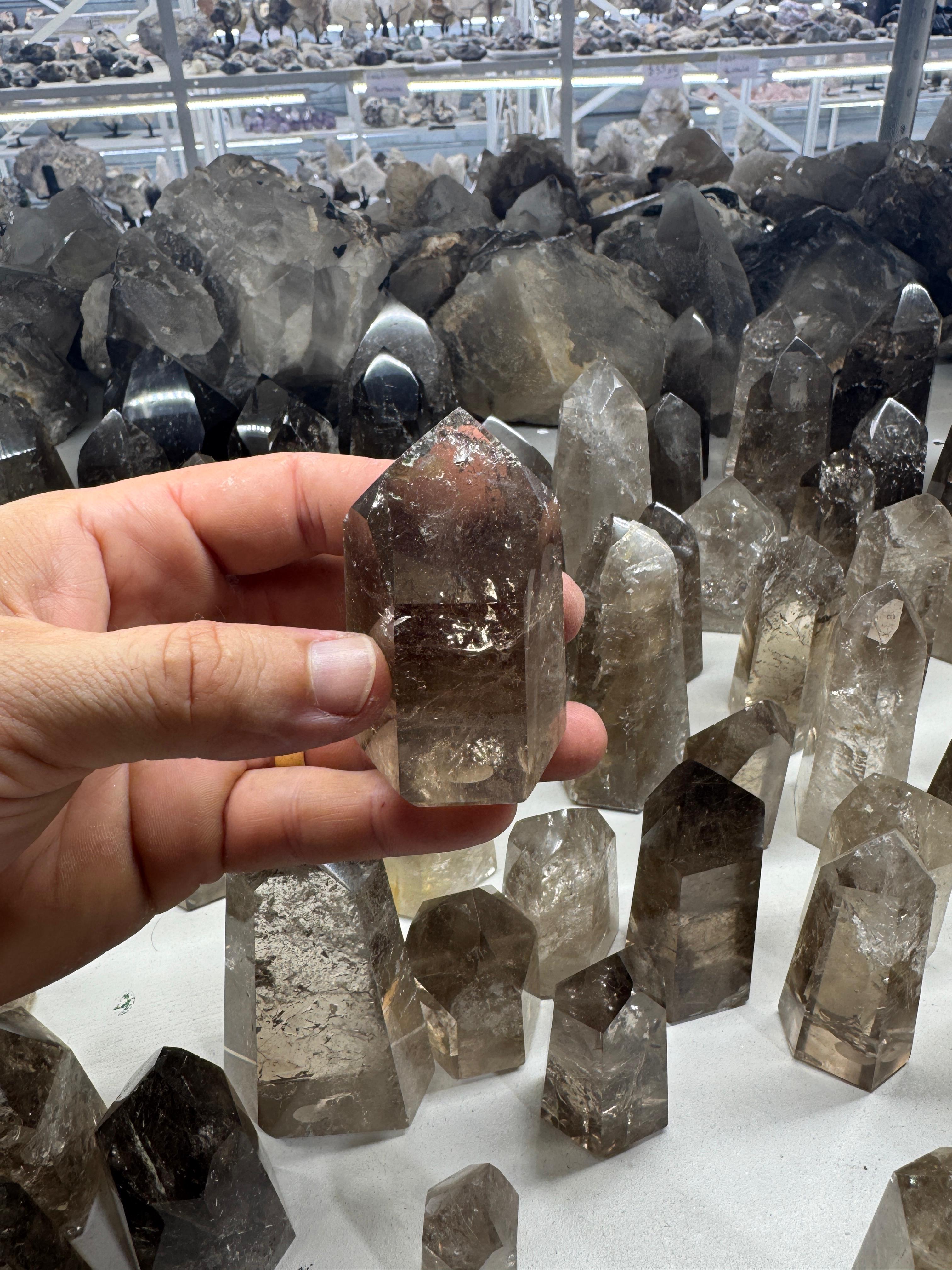 Smoky and Clear Quartz (Flames, Towers and Free forms )