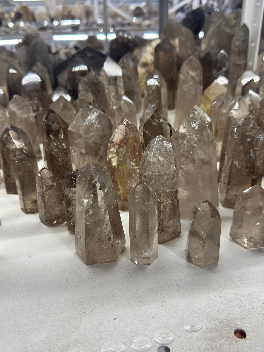 Smoky Quartz Tower with Rutile
