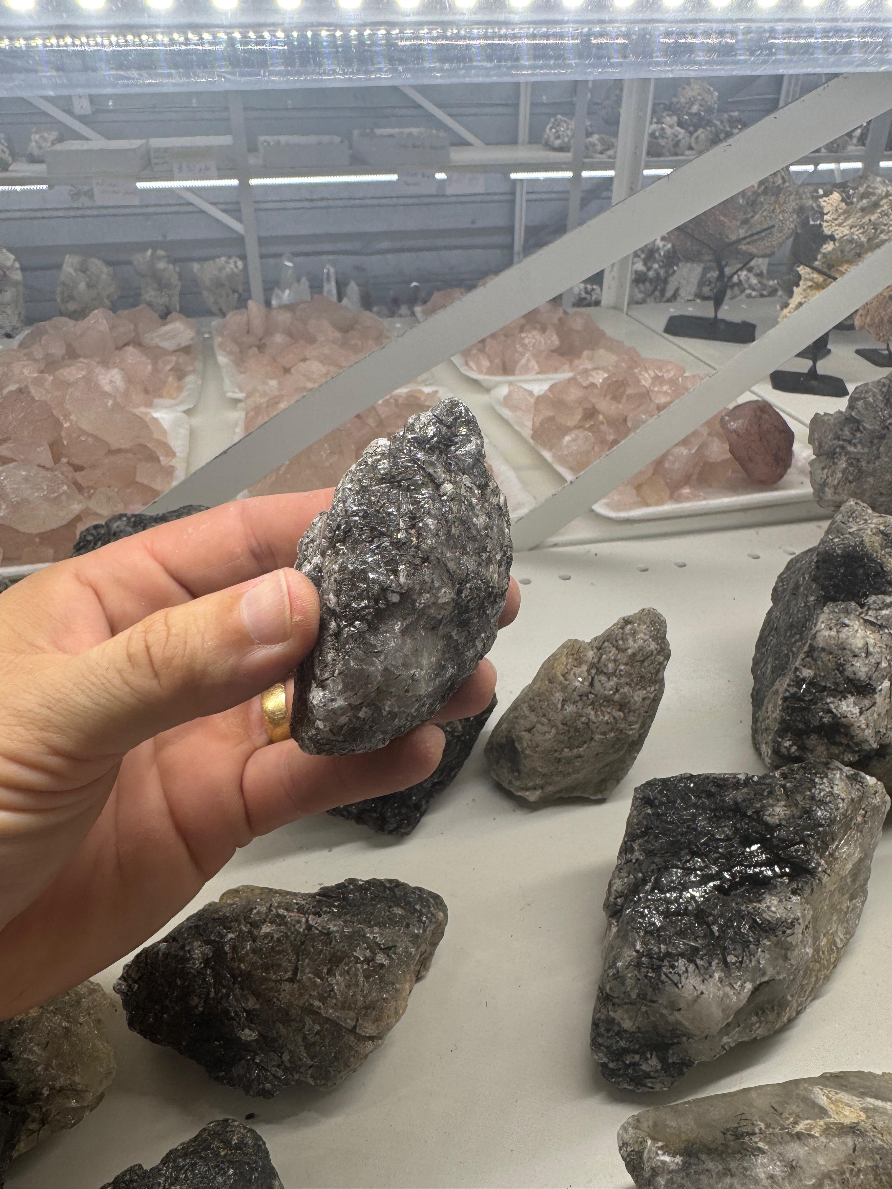 Black Tourmaline in Quartz