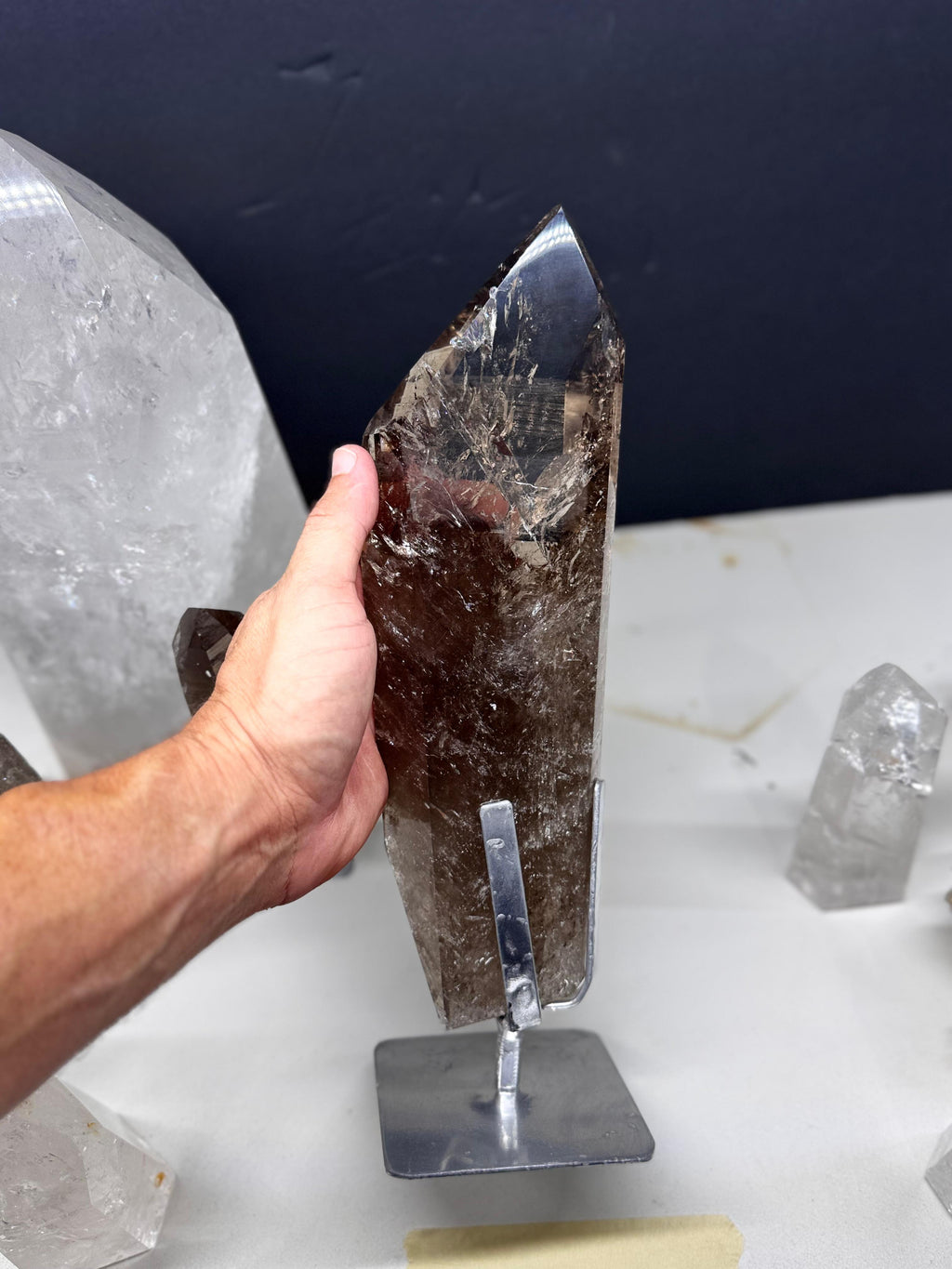 Lemurian towers and Polished Lemurian on Stand