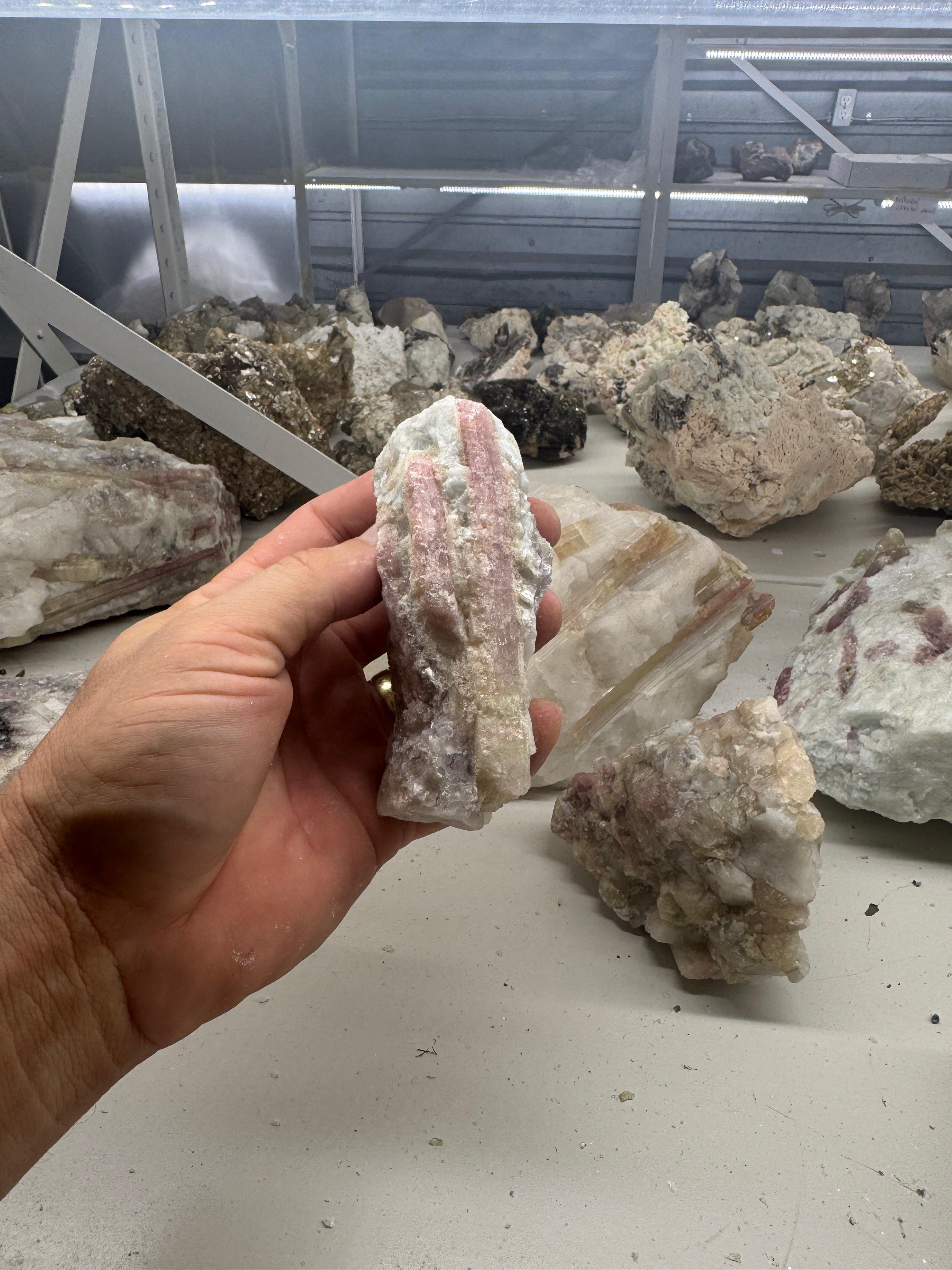 Pink Tourmaline in Albite with Morganite