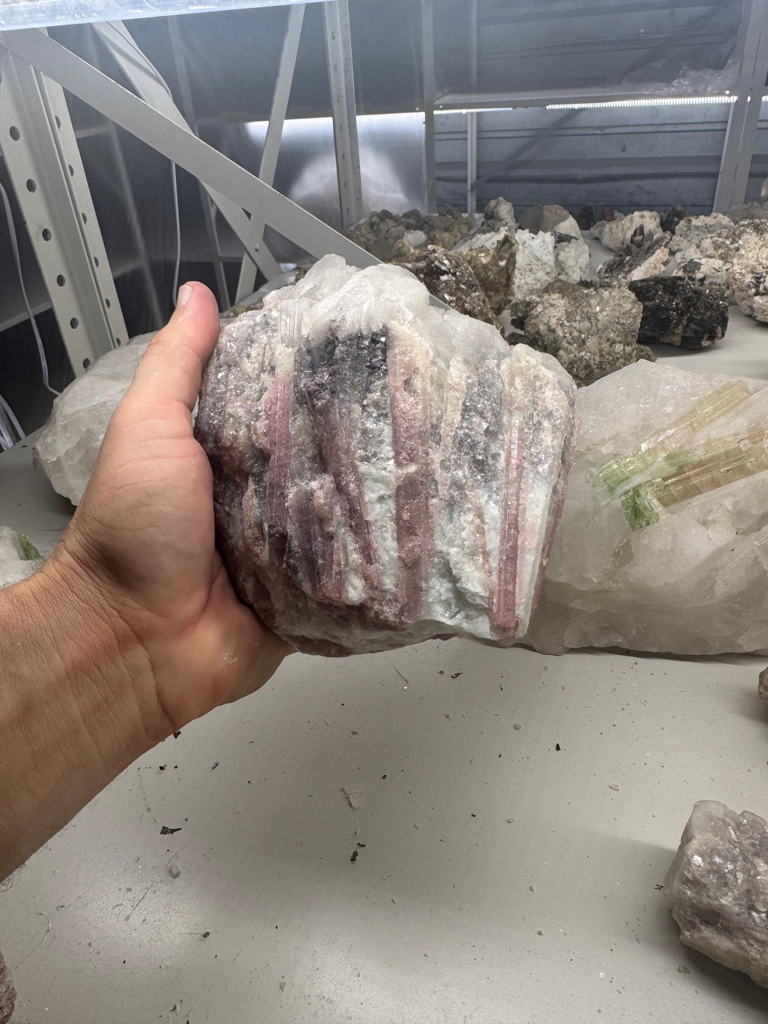 Pink Tourmaline in Albite with Morganite