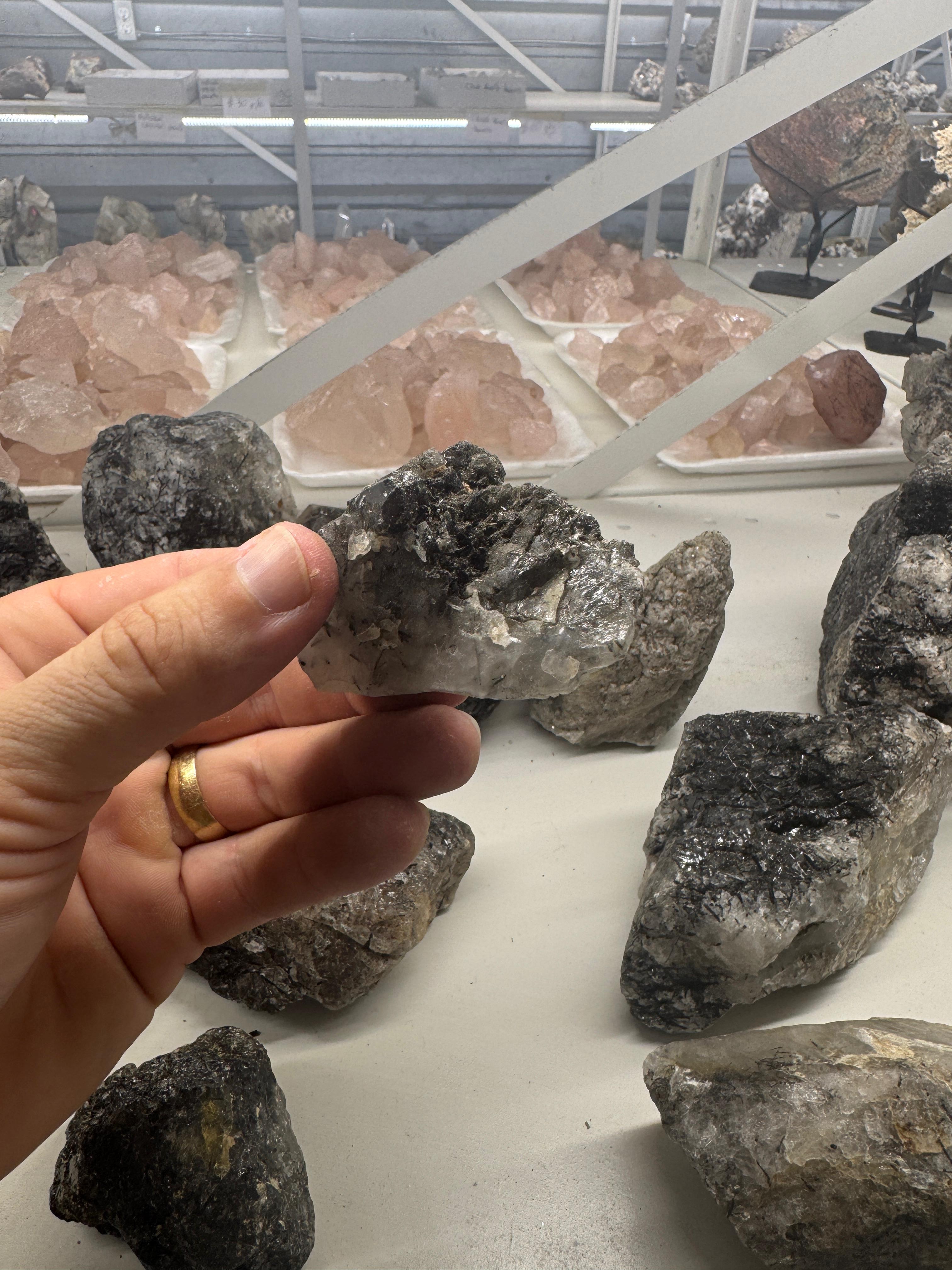 Black Tourmaline in Quartz