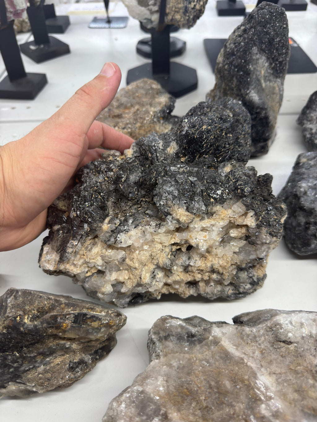 Black Tourmaline in Quartz