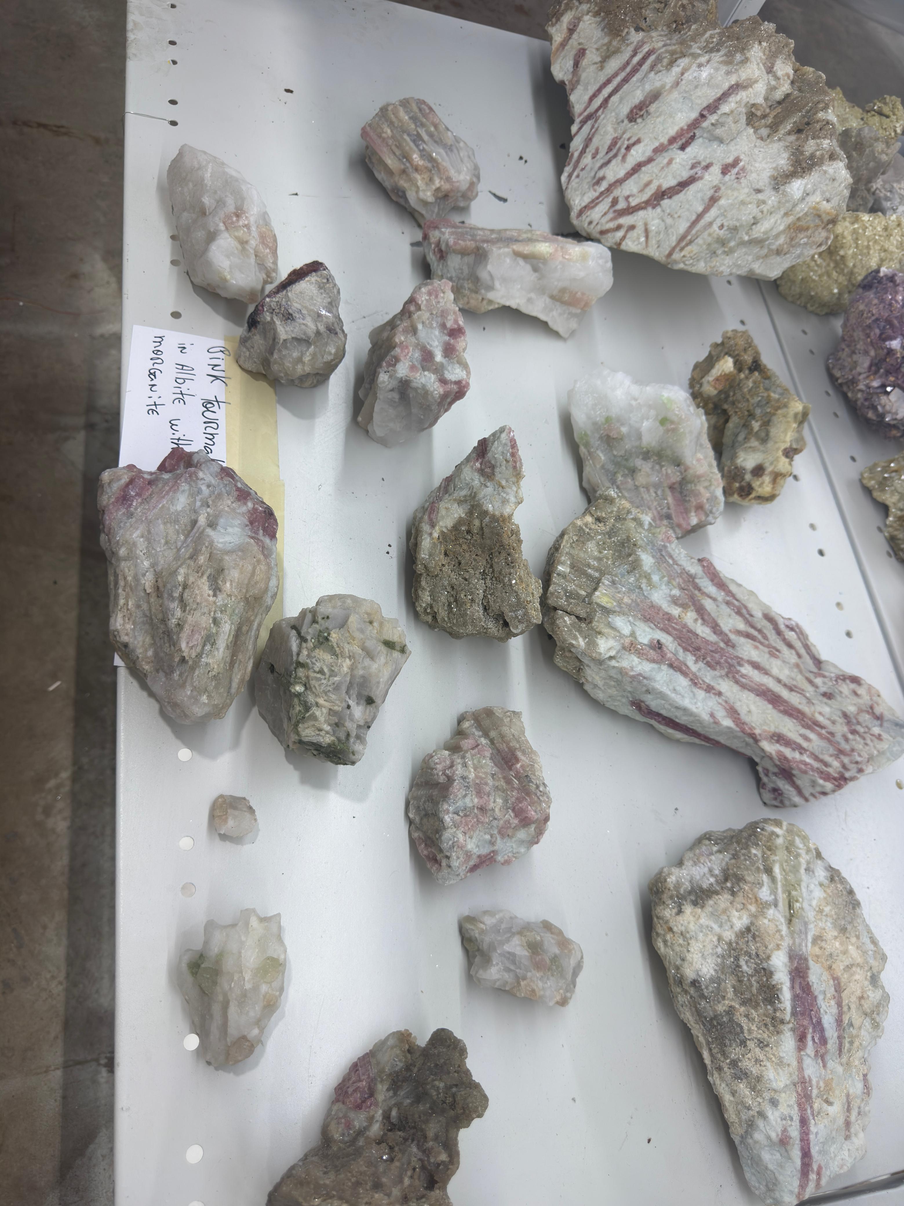 Pink Tourmaline in Albite with Morganite
