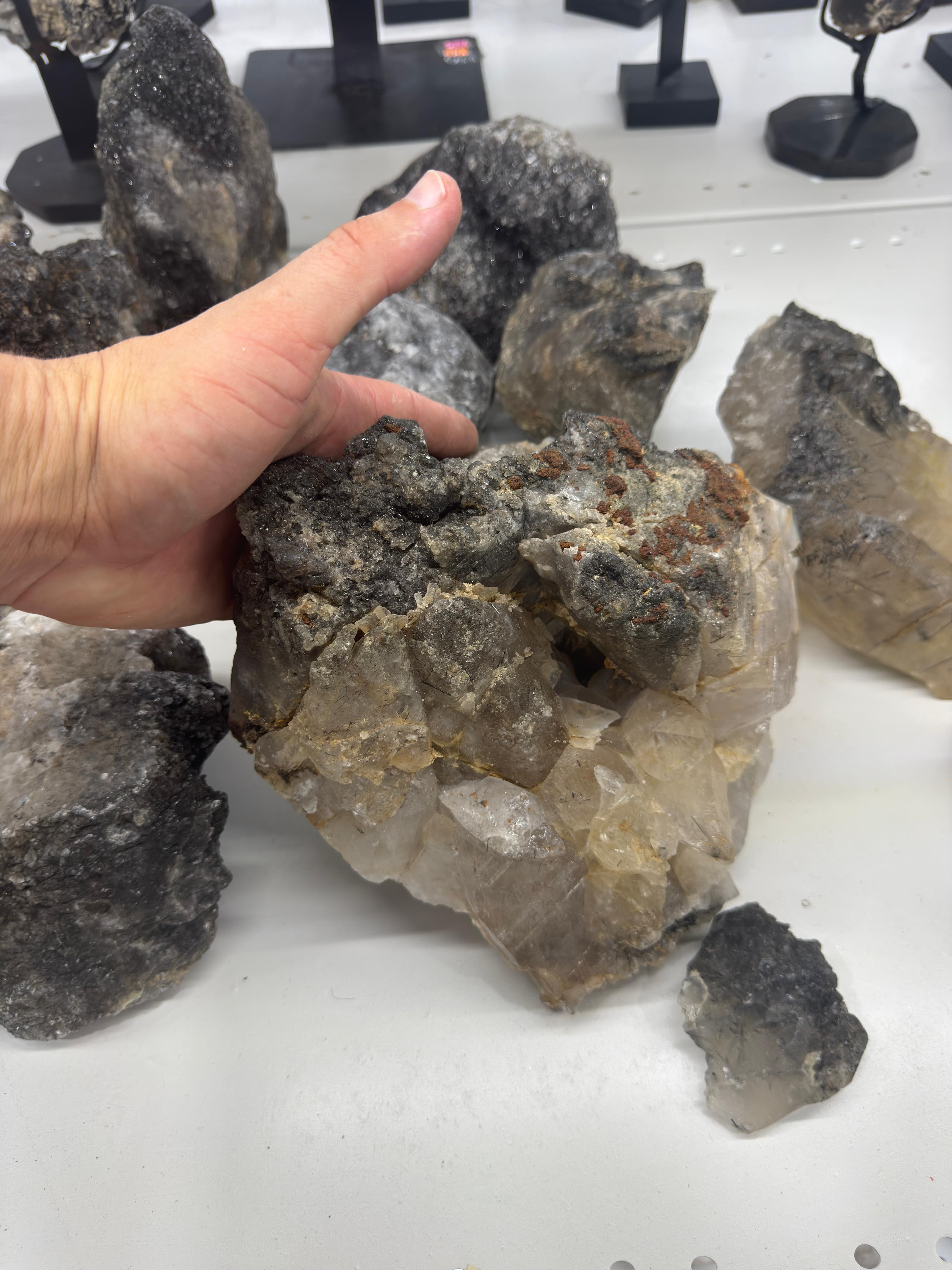 Black Tourmaline in Quartz