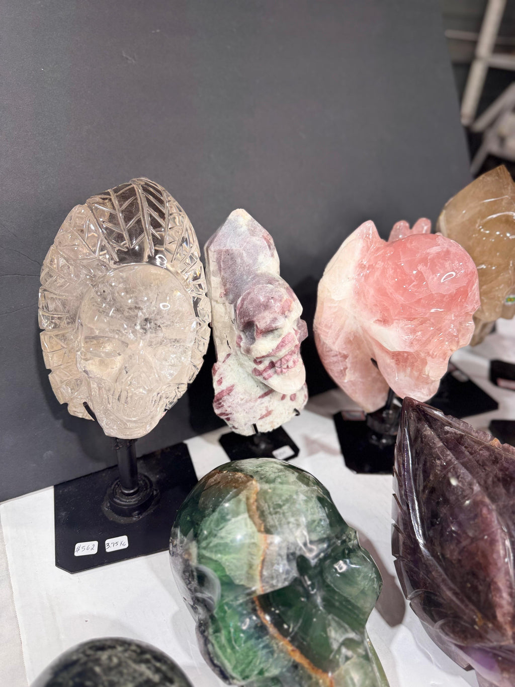 Median Mixed Crystal Skulls-Huge selection in Stock (Click here)
