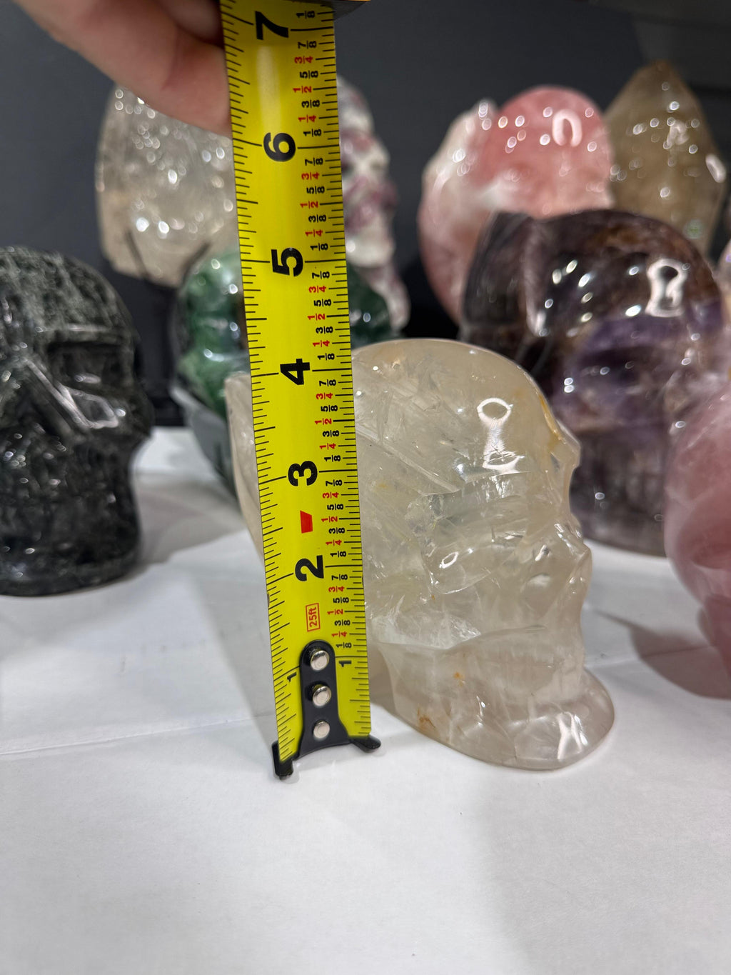 Median Mixed Crystal Skulls-Huge selection in Stock (Click here)