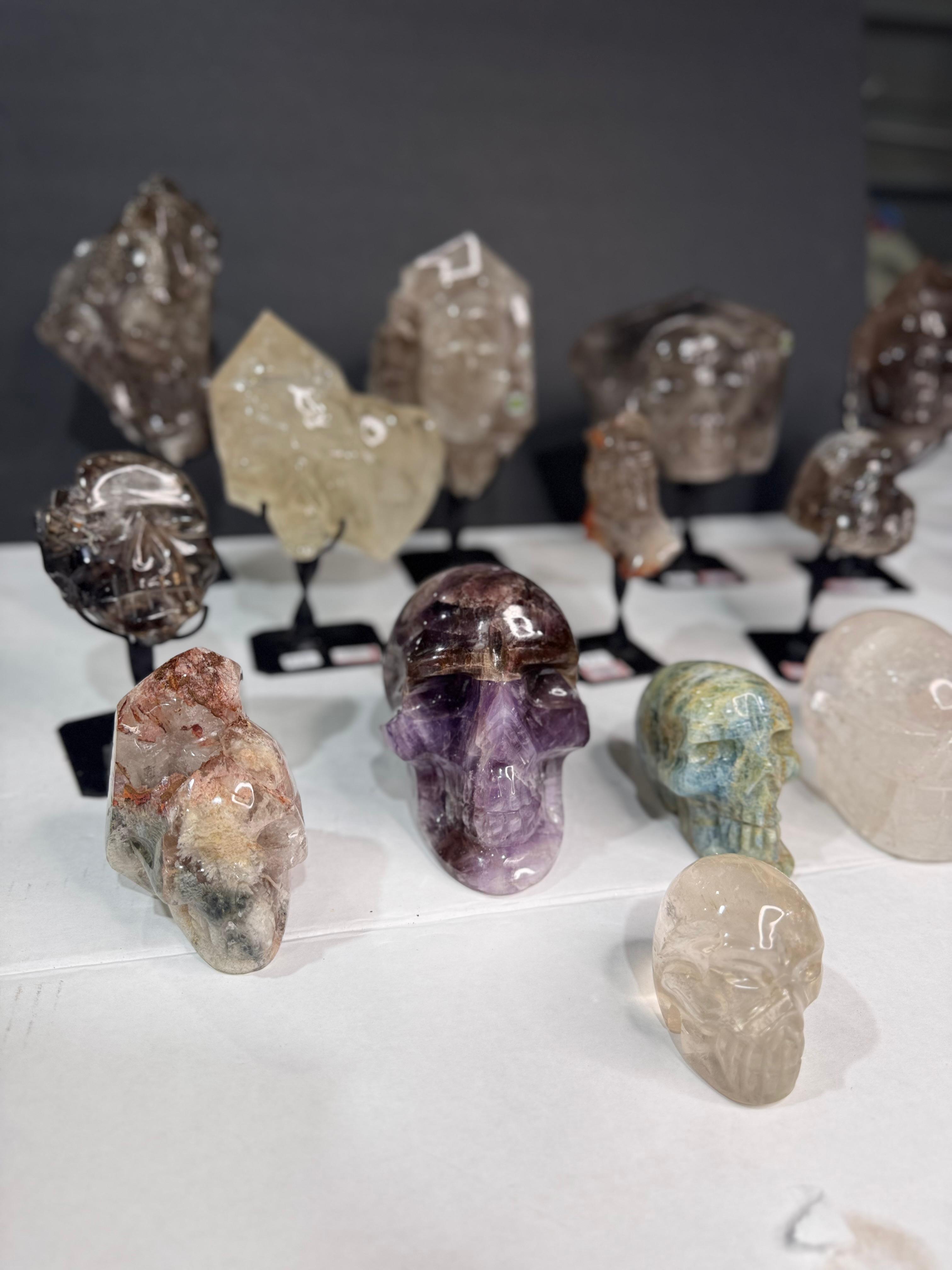Small Mixed Crystal Skulls-Huge selection in Stock (Click here)
